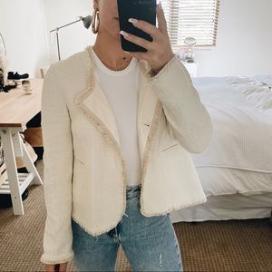 Hache Cream Tweed Blazer